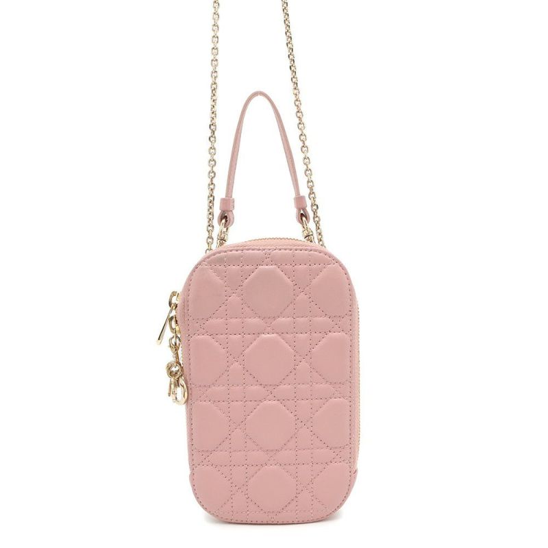 クリスチャン・ディオール スマホケース レディディオール フォンホルダー カナージュ ラムスキン S0872ONMJ