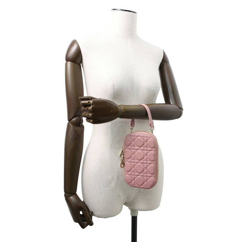 クリスチャン・ディオール スマホケース レディディオール フォンホルダー カナージュ ラムスキン S0872ONMJ