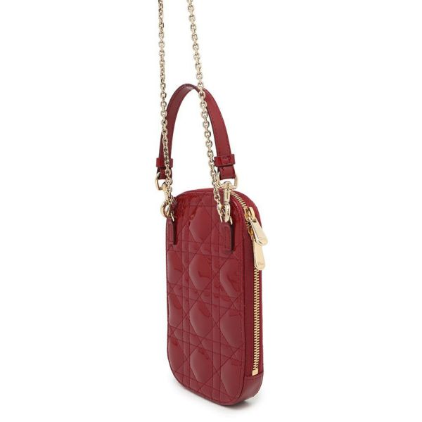 クリスチャン・ディオール フォンホルダー レディディオール カナージュ パテント S0872ONMJ Christian Dior スマホケース