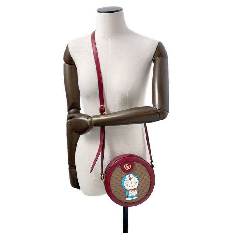 グッチ ショルダーバッグ ミニGGスプリーム 625216 GUCCI ドラえもん コラボ