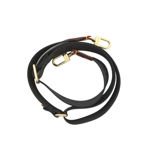 ルイヴィトン ショルダーストラップ モノグラム コインケース付き 幅4cm J02493 LOUIS VUITTON ヴィトン ポーチ付き 黒