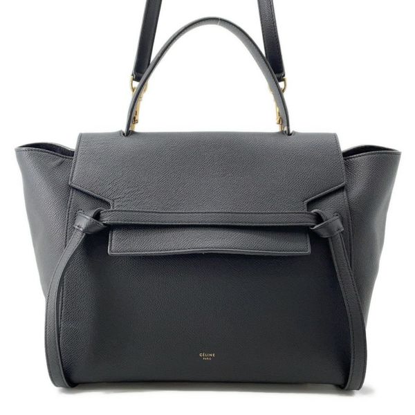 セリーヌ ハンドバッグ べルトバッグ ミニ レザー 176103ZVA CELINE 2wayショルダー 黒