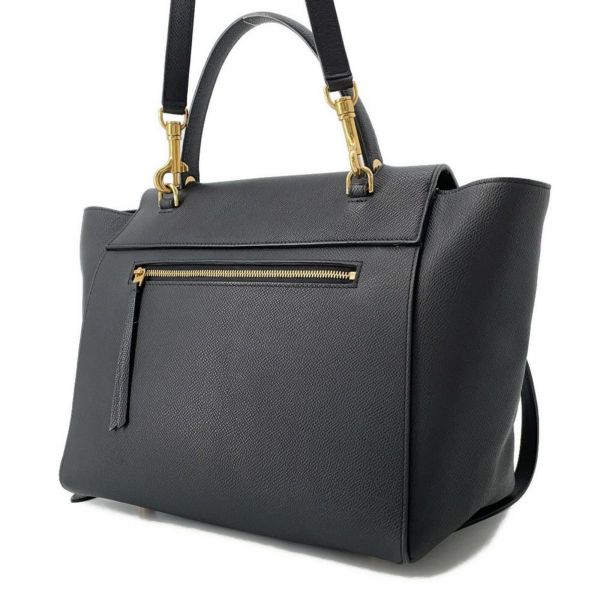 セリーヌ ハンドバッグ べルトバッグ ミニ レザー 176103ZVA CELINE 2wayショルダー 黒