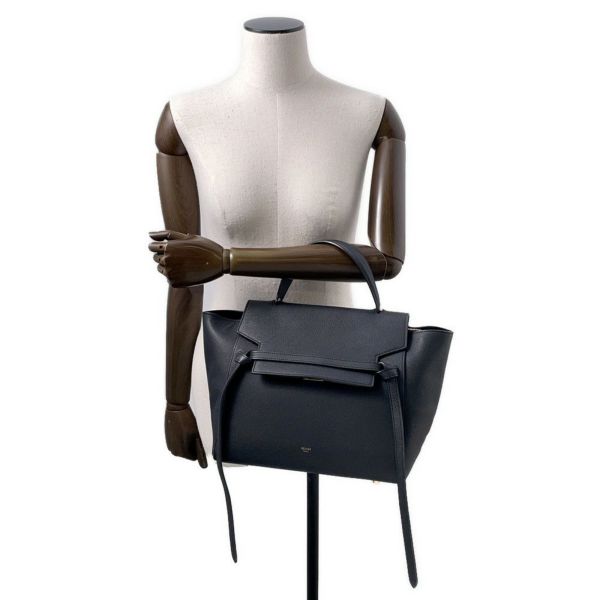 セリーヌ ハンドバッグ べルトバッグ ミニ レザー 176103ZVA CELINE 2wayショルダー 黒