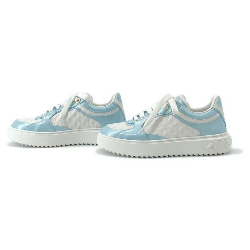 ルイヴィトン スニーカー モノグラム タイムアウトライン レディースサイズ37 1/2 LOUIS VUITTON 靴 白 セール品