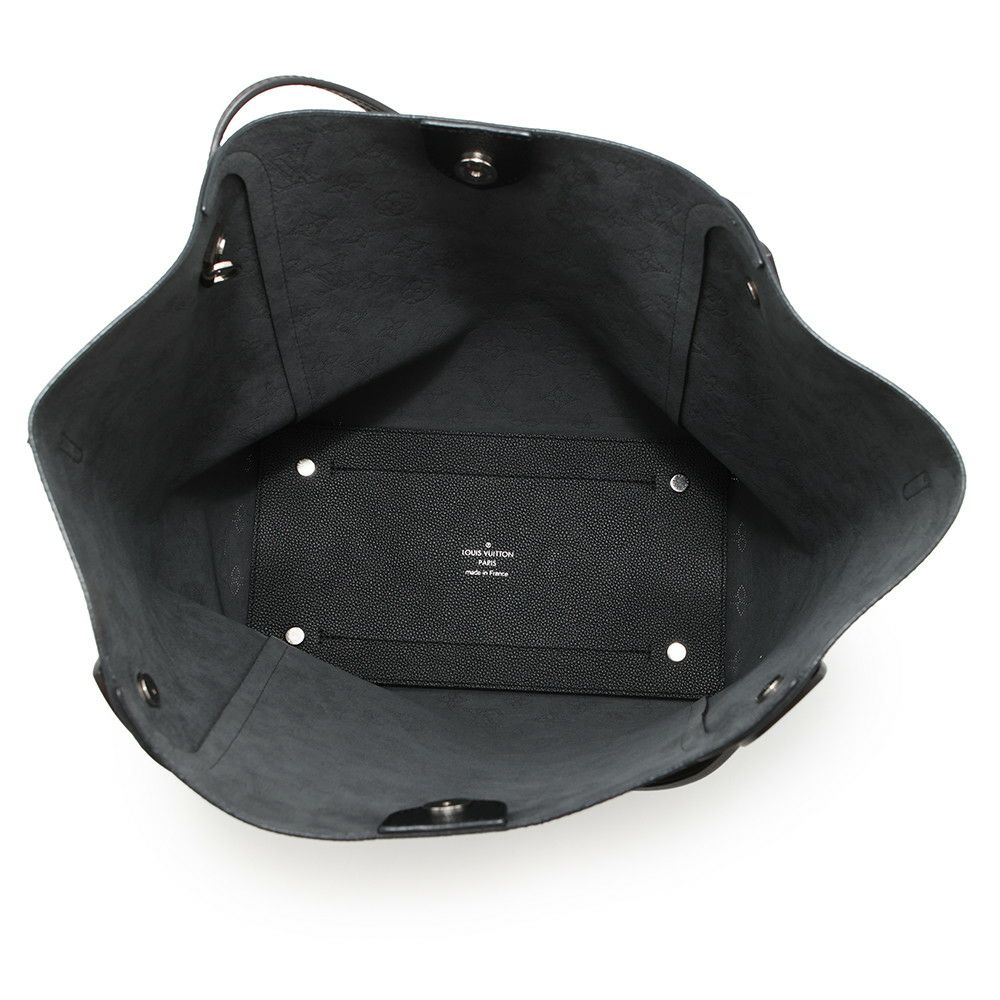 ルイヴィトン ハンドバッグ モノグラム・マヒナ ヒナMM M54354 LOUIS VUITTON 黒 ブラック