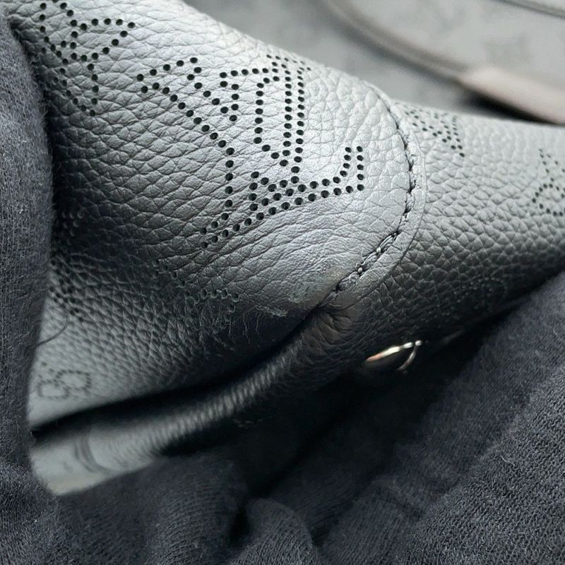 ルイヴィトン ハンドバッグ モノグラム・マヒナ ヒナMM M54354 LOUIS VUITTON 黒 ブラック