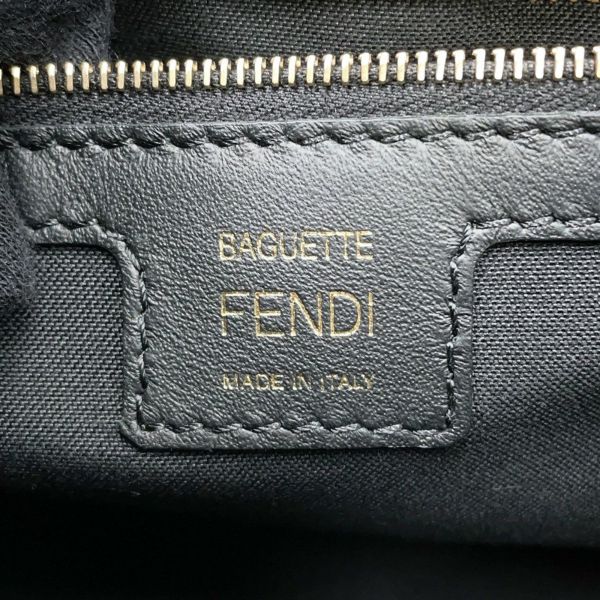 フェンディ ショルダーバッグ FFモチーフ バゲット ラムスキン 8BR600 FENDI 2way ブラック