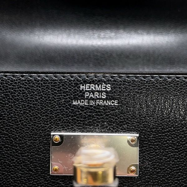 エルメス ケリーウォレット ロング トゥーゴー ブラック/エレクトラム金具 シェブルシャムキラ W刻印 財布 黒