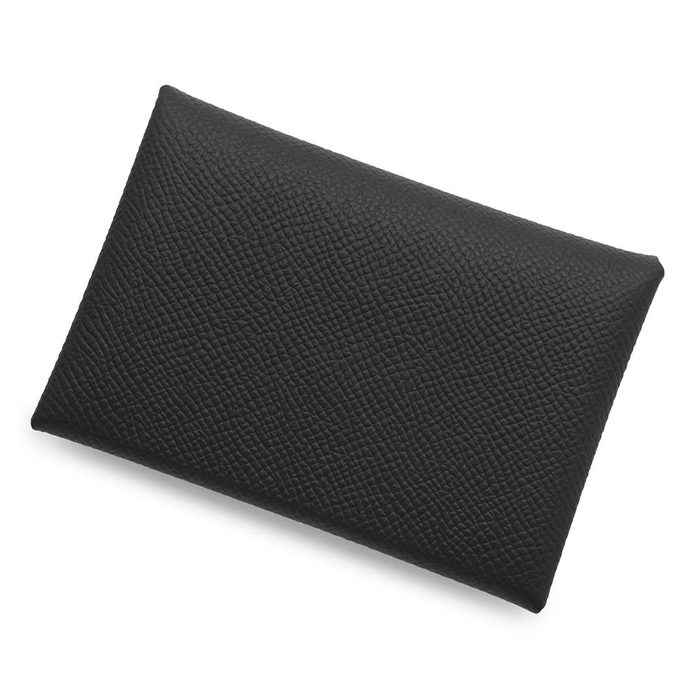 エルメス コインケース カルヴィ デュオ ブラック/シルバー金具 エプソン K刻印 黒
