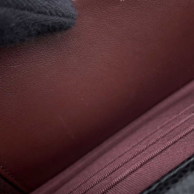 シャネル チェーンウォレット クラシック マトラッセ ココマーク キャビアスキン AP0250 CHANEL 財布 黒