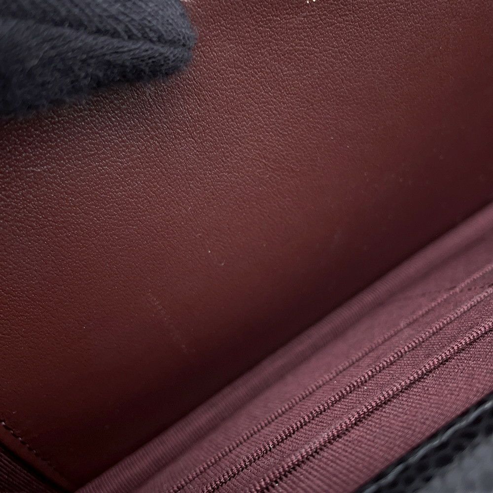 シャネル チェーンウォレット クラシック マトラッセ ココマーク キャビアスキン AP0250 CHANEL 財布 黒