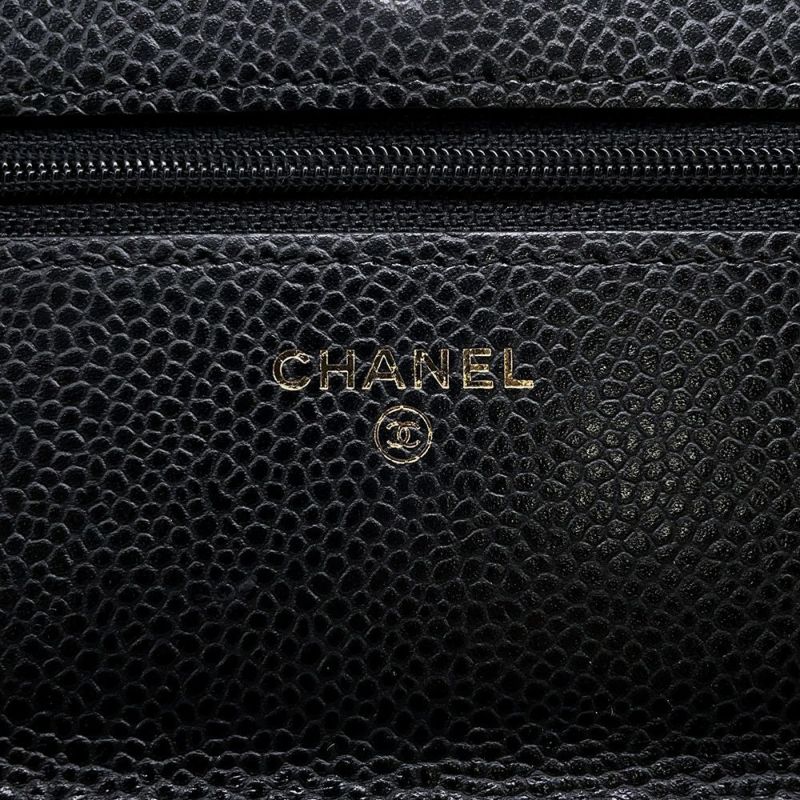 シャネル チェーンウォレット クラシック マトラッセ ココマーク キャビアスキン AP0250 CHANEL 財布 黒