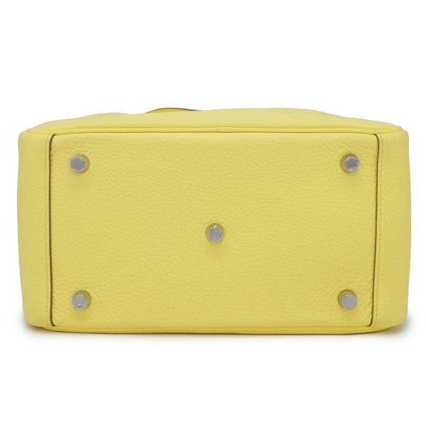 エルメス ハンドバッグ リンディ26 ライム/シルバー金具 トリヨンクレマンス B刻印 2wayショルダー