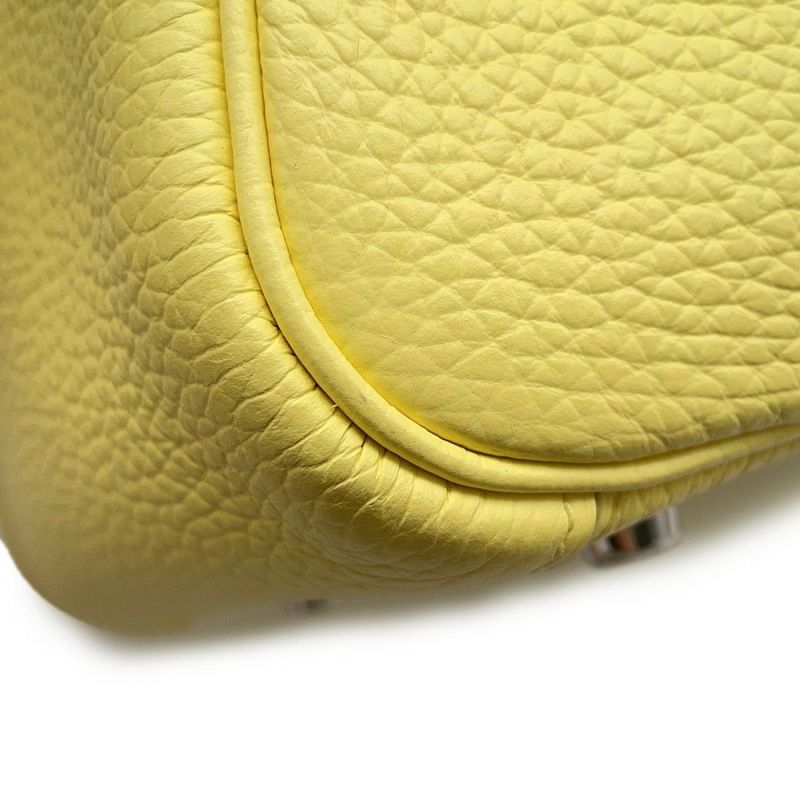 エルメス ハンドバッグ リンディ26 ライム/シルバー金具 トリヨンクレマンス B刻印 2wayショルダー
