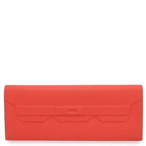 エルメス クラッチバッグ バーキン シャドウ  ルージュピヴォワンヌ スイフト W刻印 HERMES バッグ