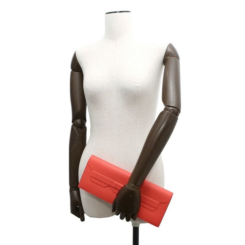 エルメス クラッチバッグ バーキン シャドウ  ルージュピヴォワンヌ スイフト W刻印 HERMES バッグ