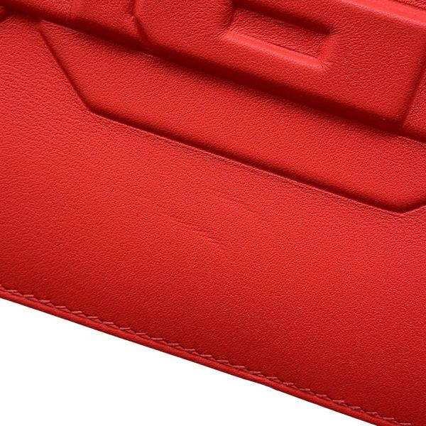 エルメス クラッチバッグ バーキン シャドウ  ルージュピヴォワンヌ スイフト W刻印 HERMES バッグ