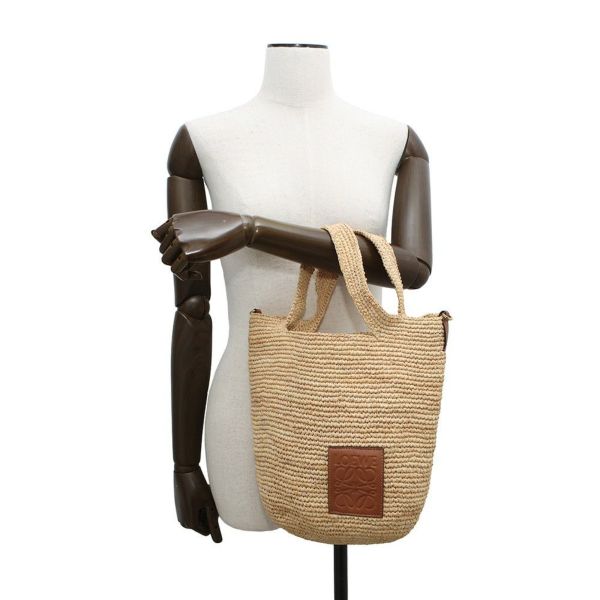 ロエベ ハンドバッグ スリットバッグ ミニ ラフィア A685453X07 LOEWE 2wayショルダー カゴバッグ