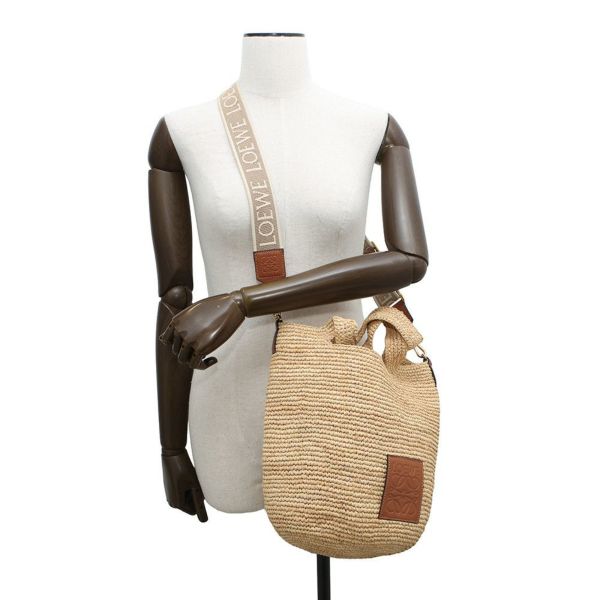 ロエベ ハンドバッグ スリットバッグ ミニ ラフィア A685453X07 LOEWE 2wayショルダー カゴバッグ