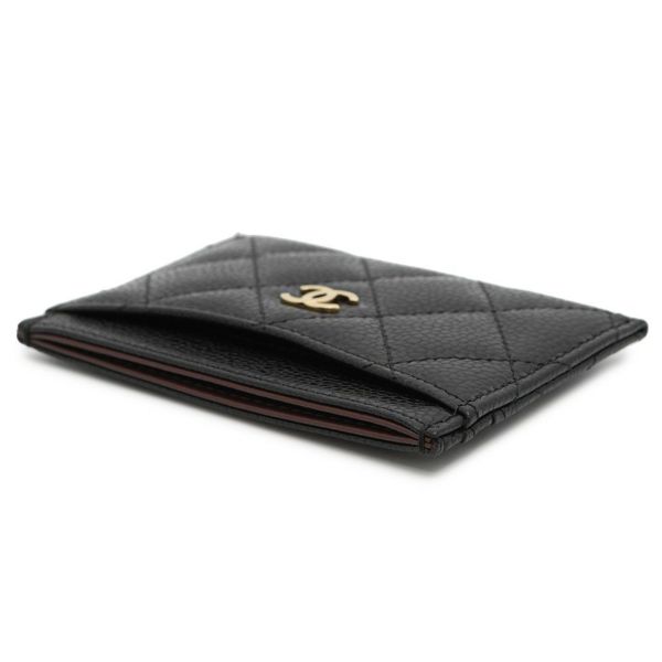 シャネル カードケース クラシック マトラッセ ココマーク キャビアスキン AP0213 CHANEL 定期入れ 名刺入れ パスケース 黒