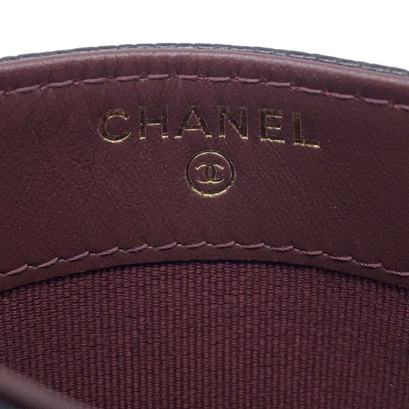 シャネル カードケース クラシック マトラッセ ココマーク キャビアスキン AP0213 CHANEL 定期入れ 名刺入れ パスケース 黒