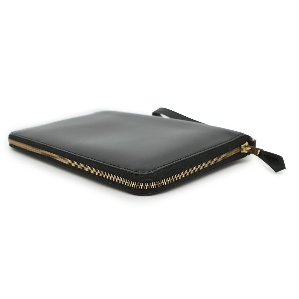 エルメス トラベルケース チャーリー ブラック/ゴールド金具 ボックスカーフ □C刻印 黒