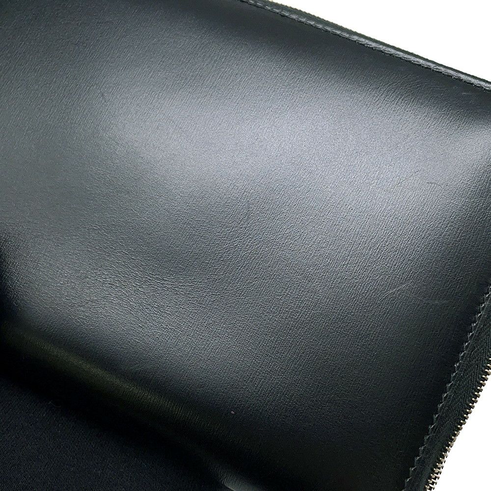 エルメス トラベルケース チャーリー ブラック/ゴールド金具 ボックスカーフ □C刻印 黒