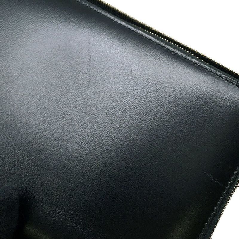 エルメス トラベルケース チャーリー ブラック/ゴールド金具 ボックスカーフ □C刻印 黒