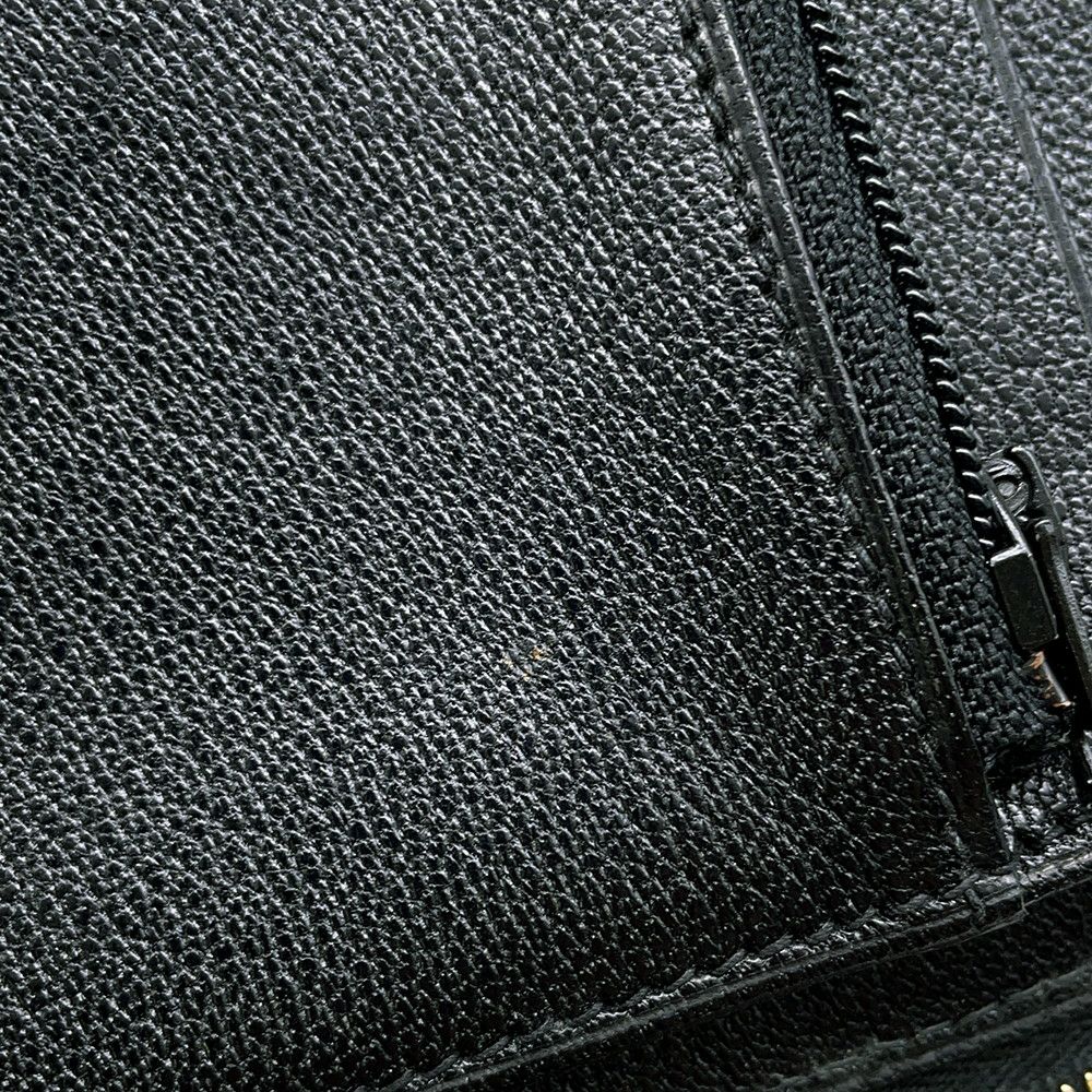 エルメス トラベルケース チャーリー ブラック/ゴールド金具 ボックスカーフ □C刻印 黒