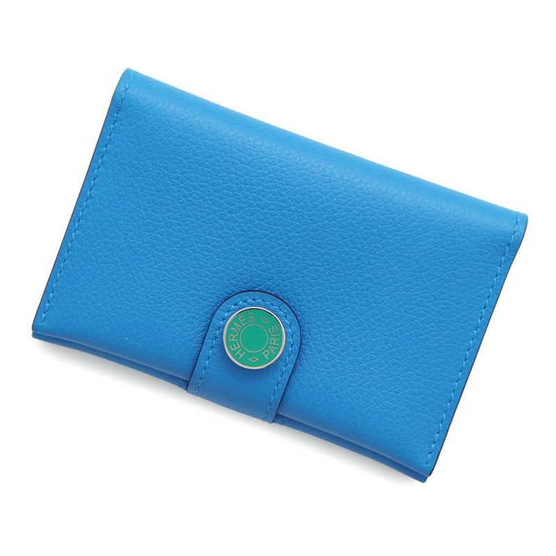 エルメス カードケース RMS ヴェルソ ブルーザンジバル/ヴェールヴェルティゴ/シルバー金具 エバーカラー W刻印