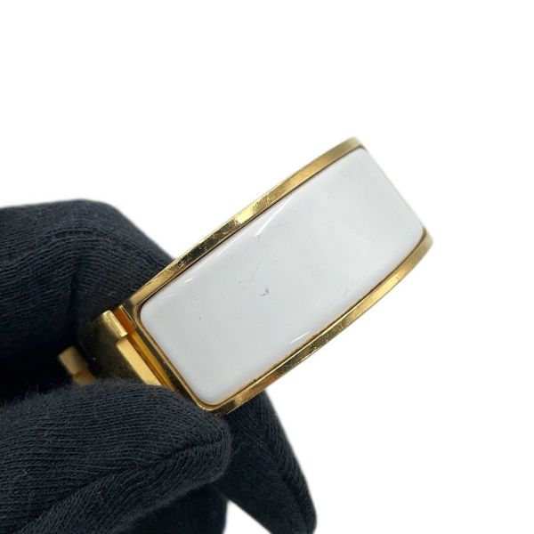 エルメス ブレスレット クリッククラックH GM ホワイト/ゴールド金具 HERMES アクセサリー 白