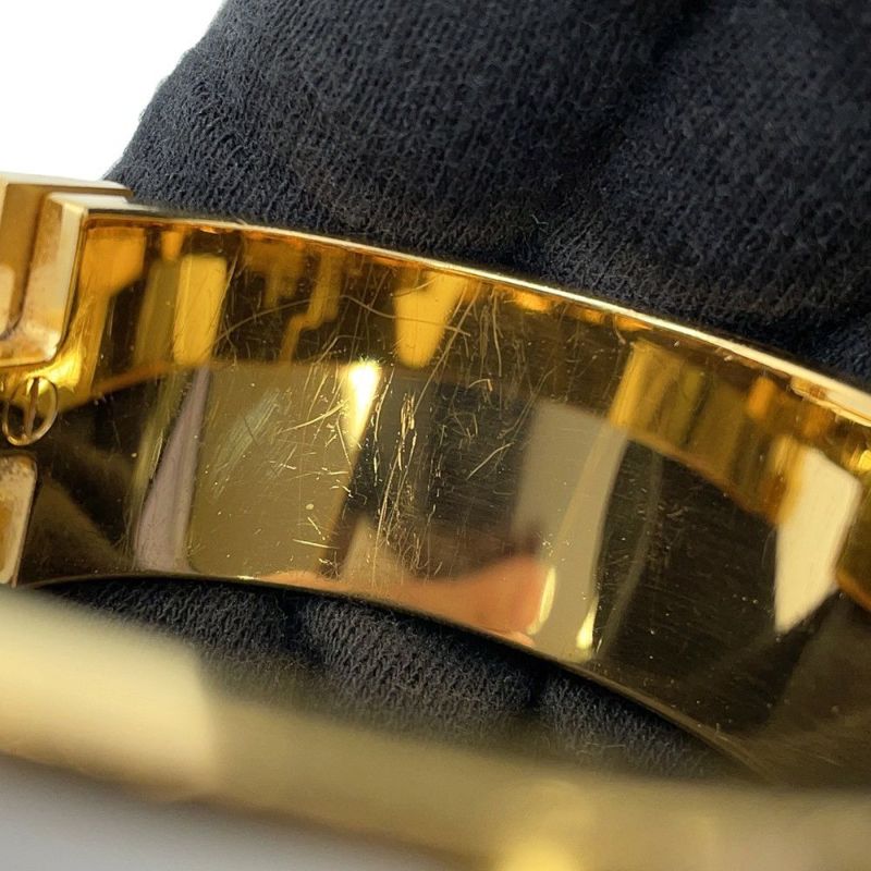 エルメス ブレスレット クリッククラックH GM ホワイト/ゴールド金具 HERMES アクセサリー 白