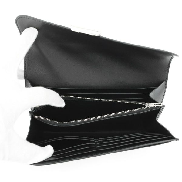 エルメス 長財布 コンスタンス トゥーゴー ロング ブラック/シルバー金具 ボックスカーフ O刻印 財布 黒