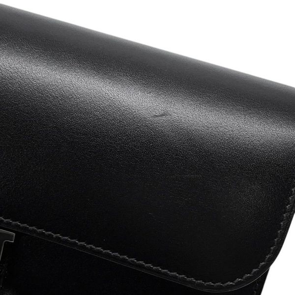 エルメス 長財布 コンスタンス トゥーゴー ロング ブラック/シルバー金具 ボックスカーフ O刻印 財布 黒