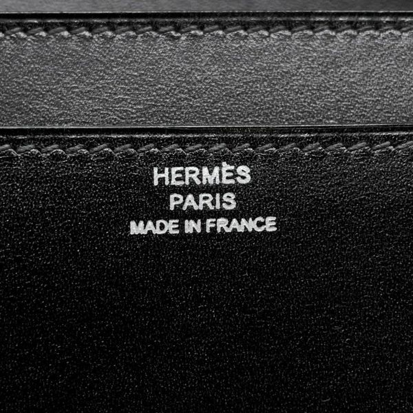 エルメス 長財布 コンスタンス トゥーゴー ロング ブラック/シルバー金具 ボックスカーフ O刻印 財布 黒