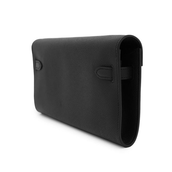 エルメス ケリーウォレット ロング トゥーゴー ブラック/ゴールド金具 エプソン W刻印 HERMES 黒