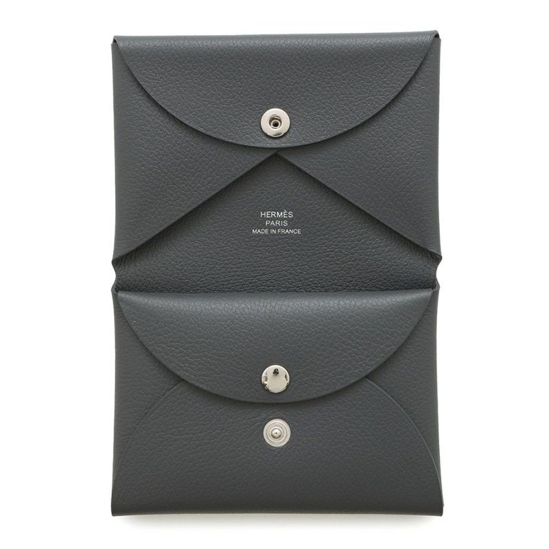 エルメス コインケース カルヴィ デュオ アルドワーズ/シルバー金具 エバーカラー W刻印 財布