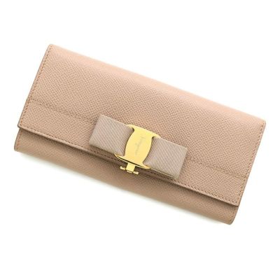 サルバトーレ・フェラガモ 長財布 ヴァラリボン レザー