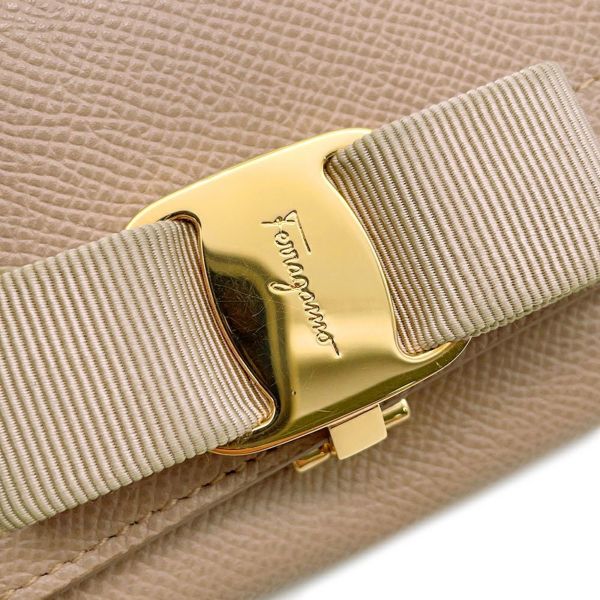 サルバトーレ・フェラガモ 長財布 ヴァラリボン レザー Ferragamo 財布 リボン