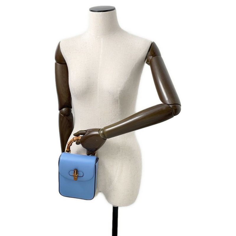 グッチ ショルダーバッグ バンブー ミニ レザー 702106 GUCCI 3wayバッグ