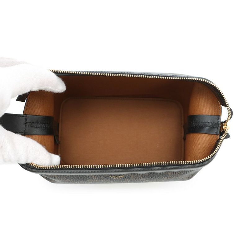 セリーヌ ポーチ トリオンフ トイレットポーチ PVC 10D502BTB 38NO CELINE 小物入れ