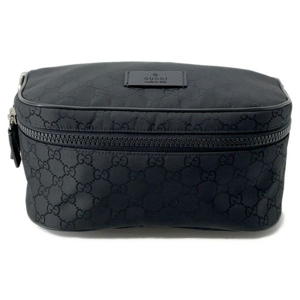 グッチ ボディバッグ GGナイロンキャンバス 449182 GUCCI ショルダーバッグ 黒 アウトレット品 ウエストバッグ