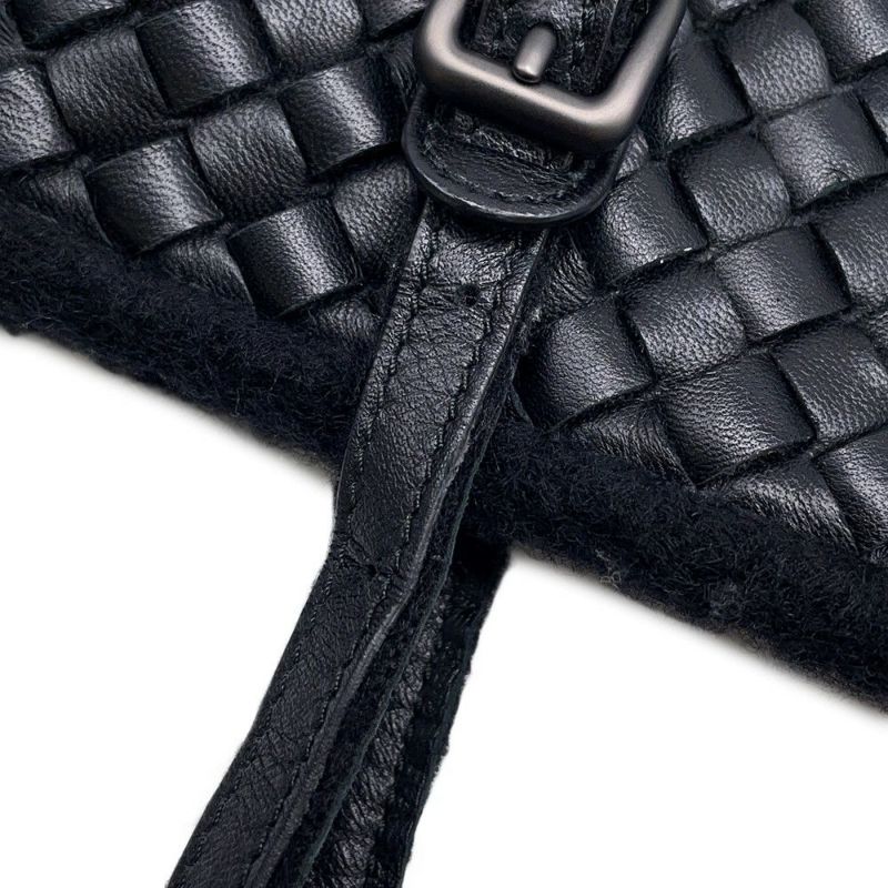 ボッテガヴェネタ トートバッグ イントレチャート レザー BOTTEGA VENETA バッグ 黒