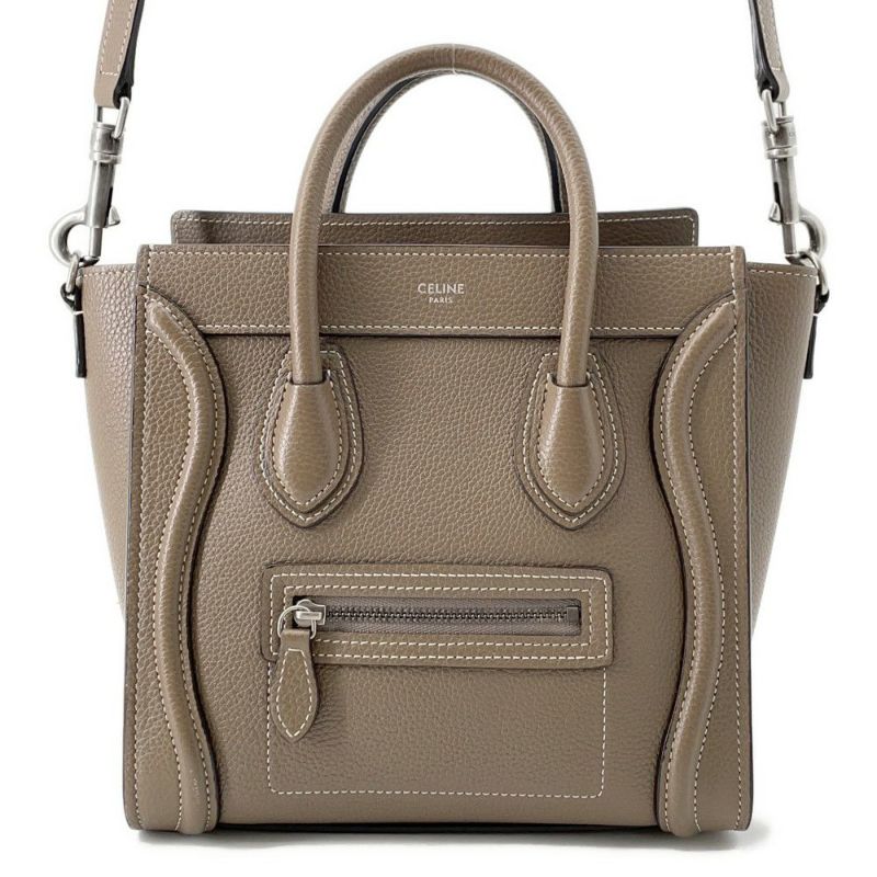 セリーヌ ハンドバッグ ラゲージ ナノショッパー レザー189243 CELINE 2wayショルダー