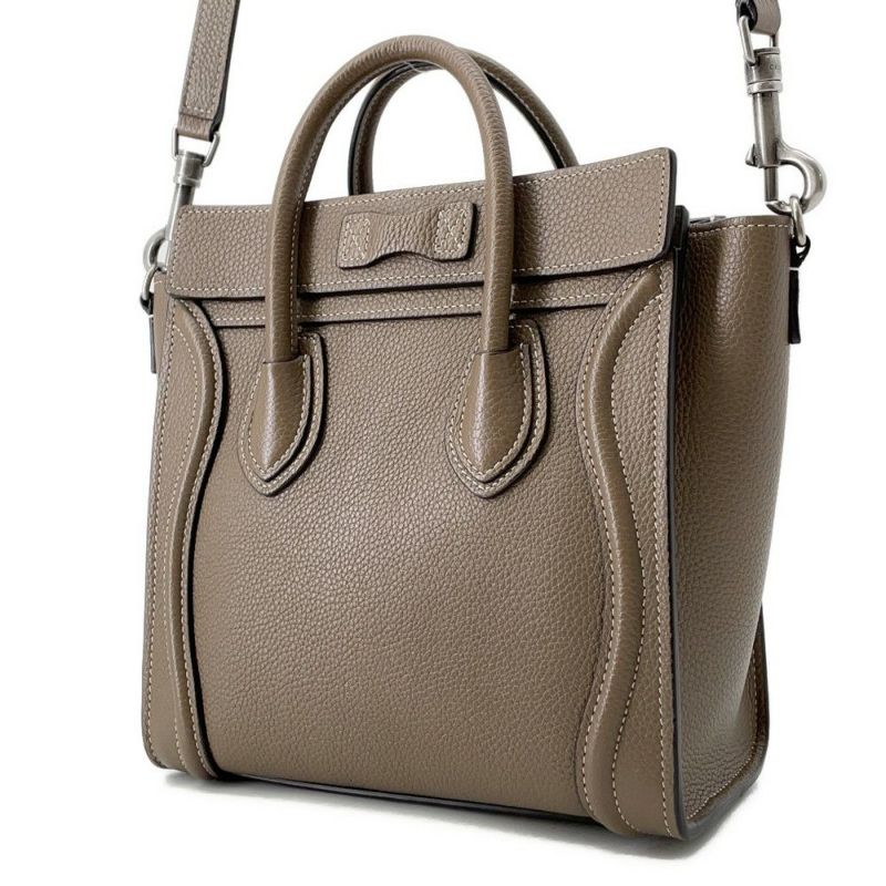 セリーヌ ハンドバッグ ラゲージ ナノショッパー レザー189243 CELINE 2wayショルダー