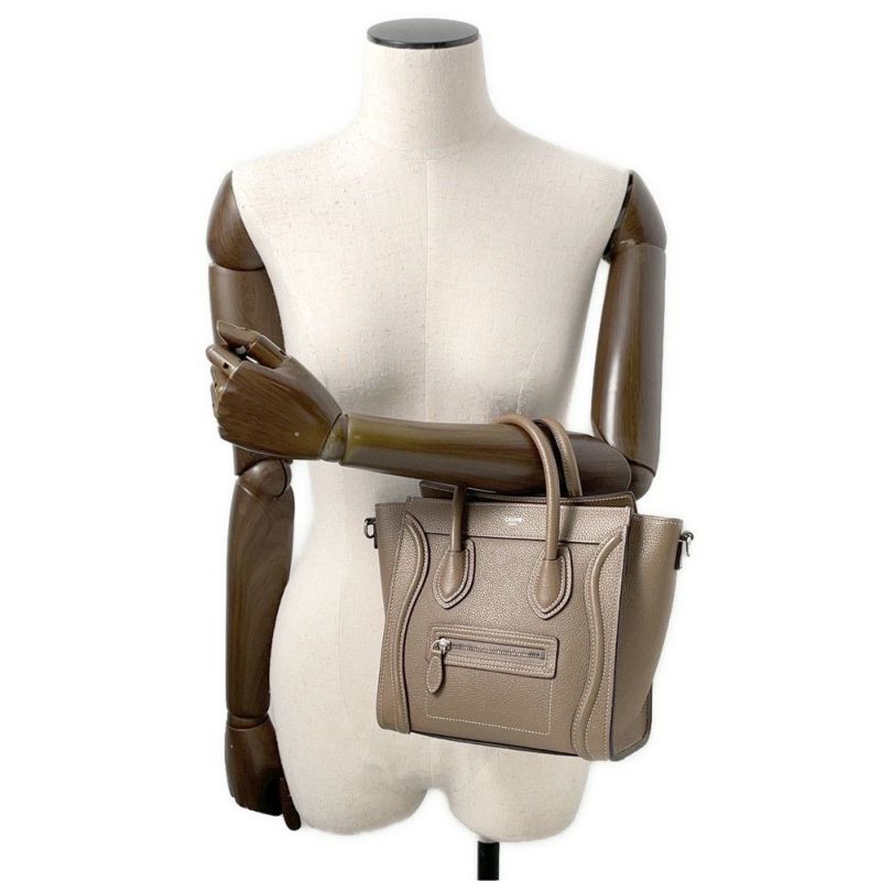 セリーヌ ハンドバッグ ラゲージ ナノショッパー レザー189243 CELINE 2wayショルダー