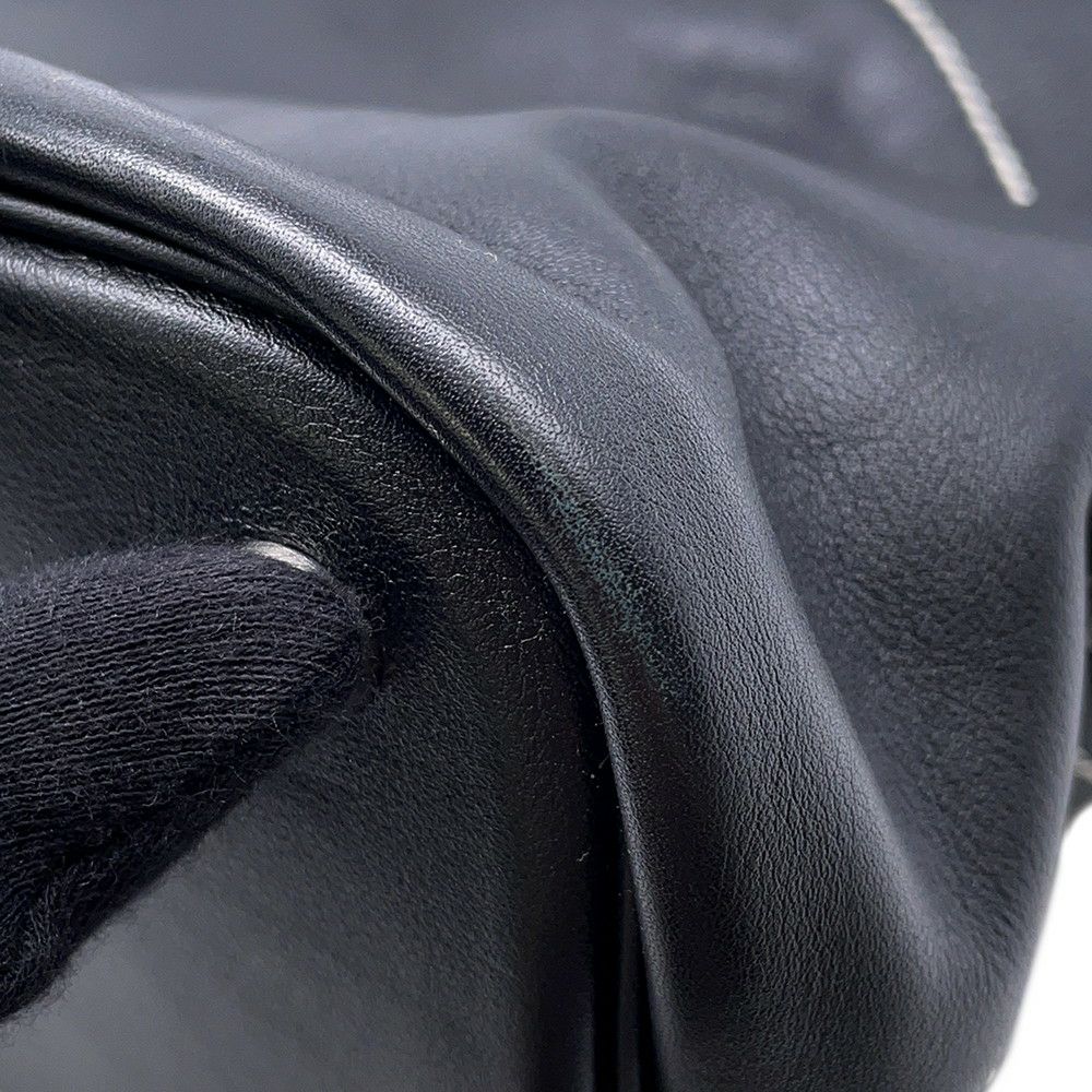 エルメス ハンドバッグ ボリード リラックス35 ブラック/シルバー金具 ヴォーシッキム □O刻印 HERMES 黒