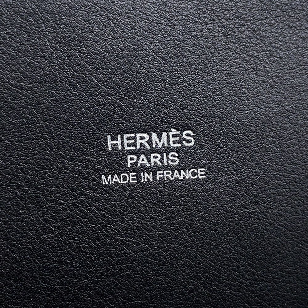 エルメス ハンドバッグ ボリード リラックス35 ブラック/シルバー金具 ヴォーシッキム □O刻印 HERMES 黒