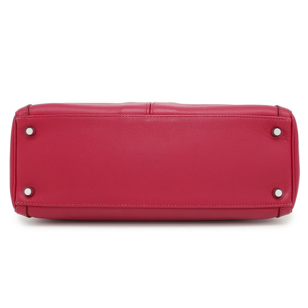 エルメス ハンドバッグ ケリーラキ32 ルビー/シルバー金具 スイフト □O刻印 2wayショルダー